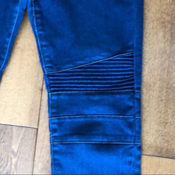 HIGH Waisted Jeans Moto Knees Design Size 9 - Picture 5 of 11